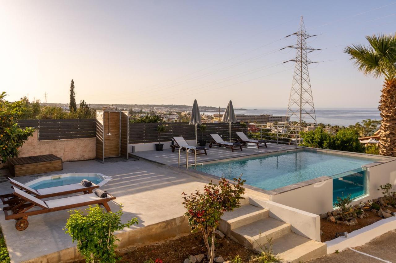 Queen'S Gem Luxury Villa - Heated Jacuzzi & Pool Hersonissos  Bagian luar foto