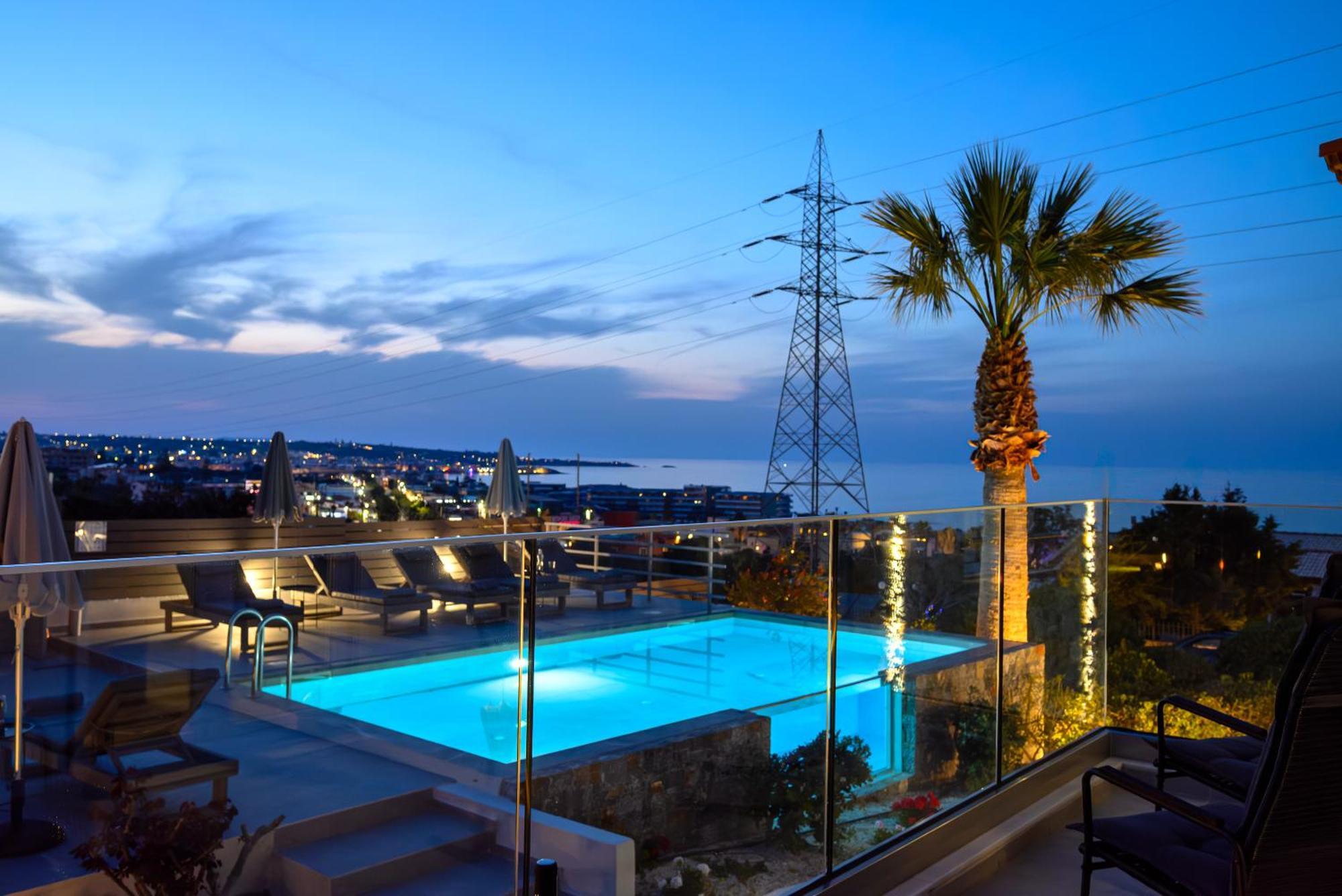 Queen'S Gem Luxury Villa - Heated Jacuzzi & Pool Hersonissos  Bagian luar foto