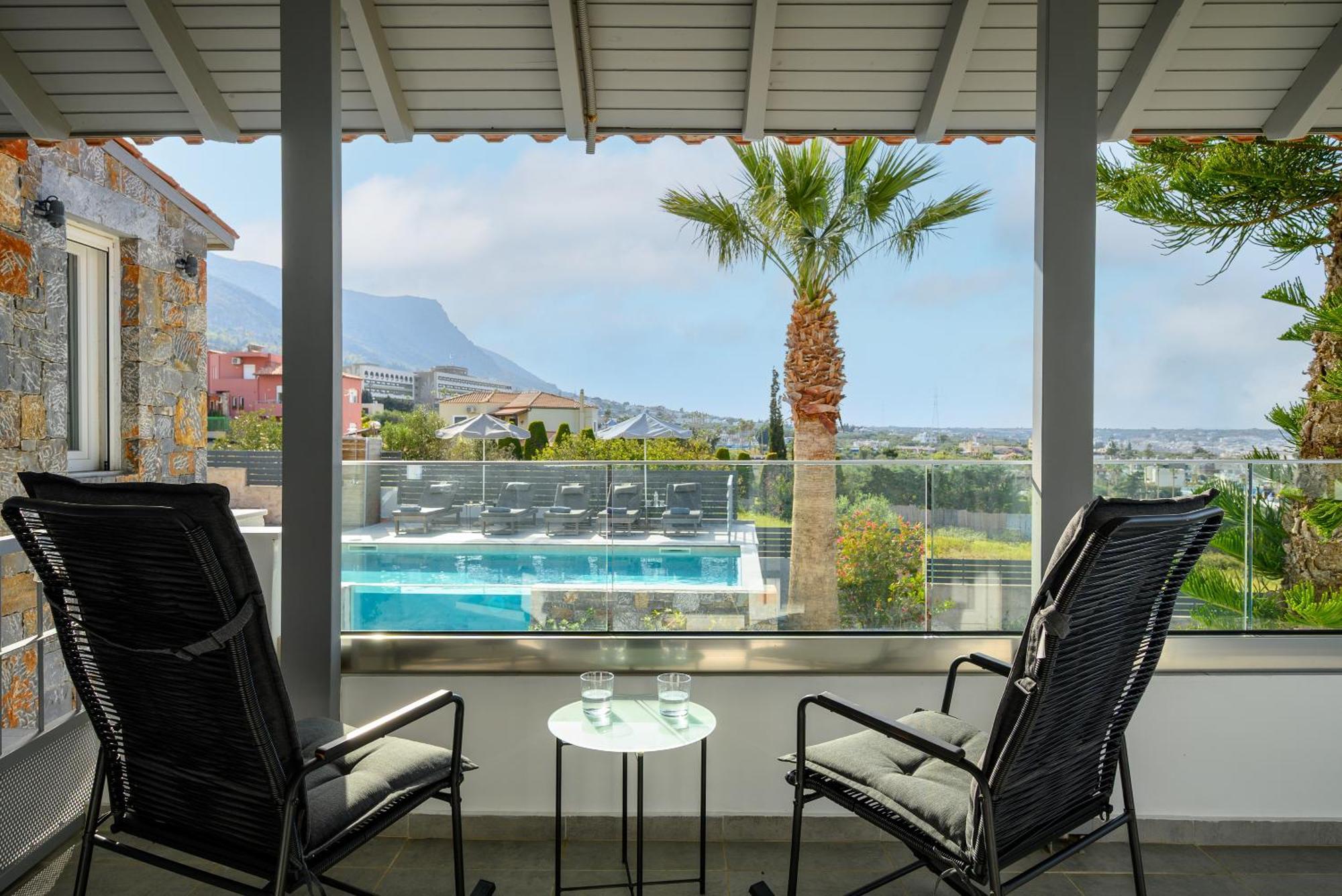 Queen'S Gem Luxury Villa - Heated Jacuzzi & Pool Hersonissos  Bagian luar foto